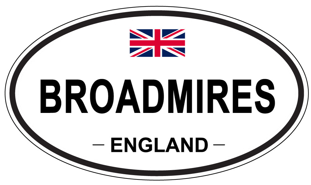 BROADMIRES, ENGLAND - Oval Sticker