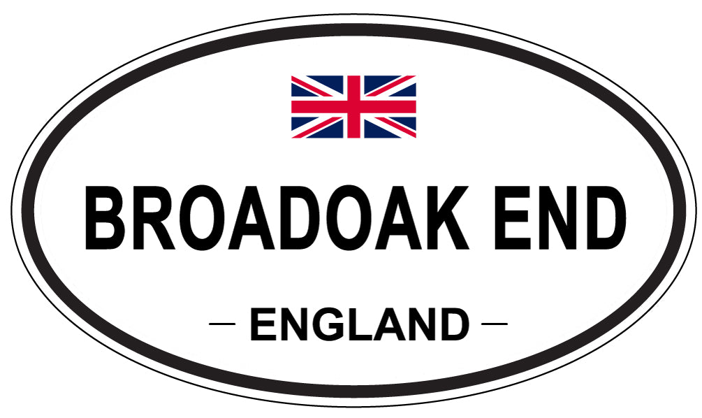 BROADOAK END, ENGLAND - Oval Sticker