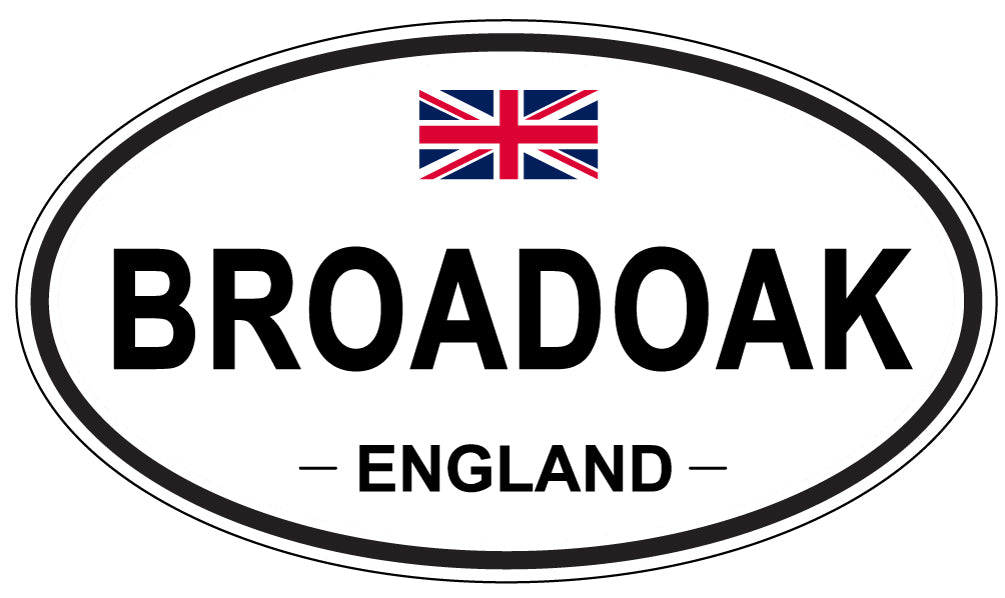 BROADOAK, ENGLAND - Oval Sticker