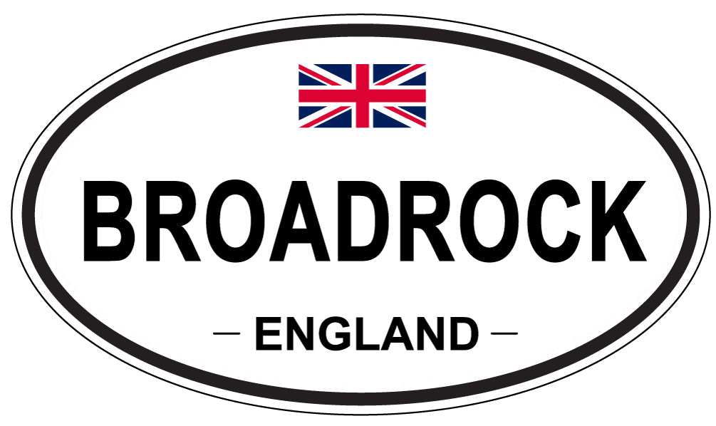 BROADROCK, ENGLAND - Oval Sticker