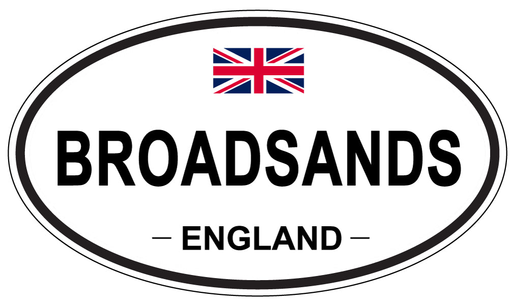 BROADSANDS, ENGLAND - Oval Sticker