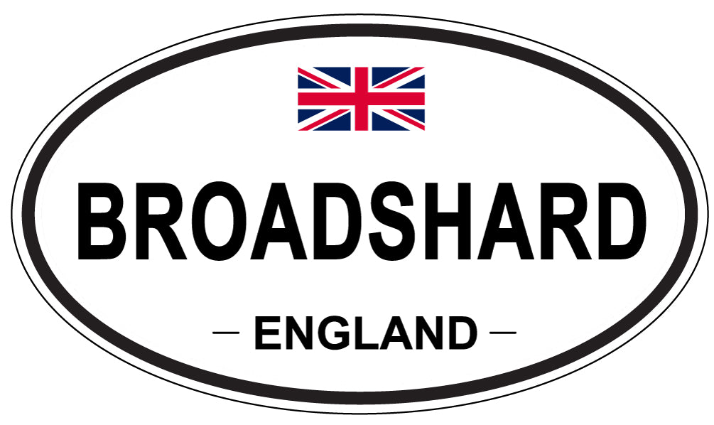 BROADSHARD, ENGLAND - Oval Sticker
