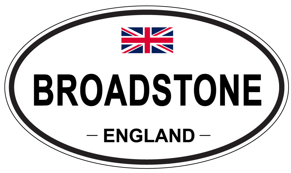 BROADSTONE, ENGLAND - Oval Sticker