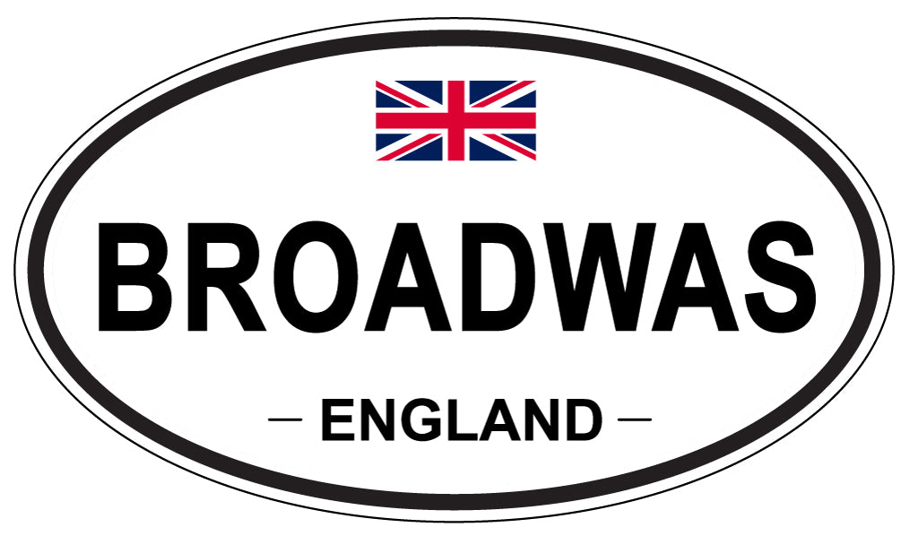 BROADWAS, ENGLAND - Oval Sticker