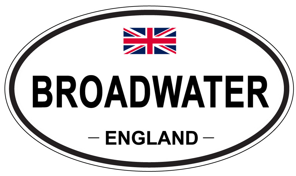 BROADWATER, ENGLAND - Oval Sticker