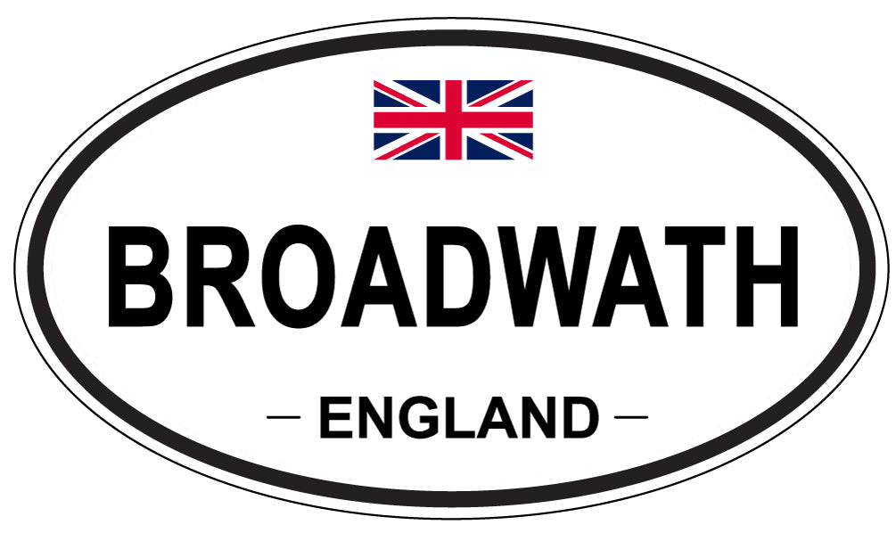 BROADWATH, ENGLAND - Oval Sticker