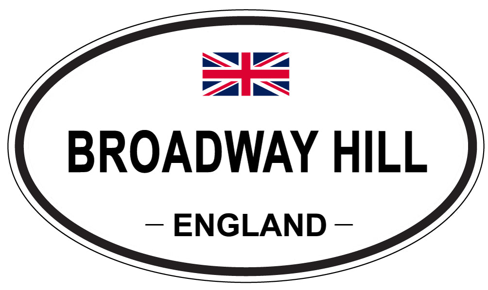 BROADWAY HILL, ENGLAND - Oval Sticker
