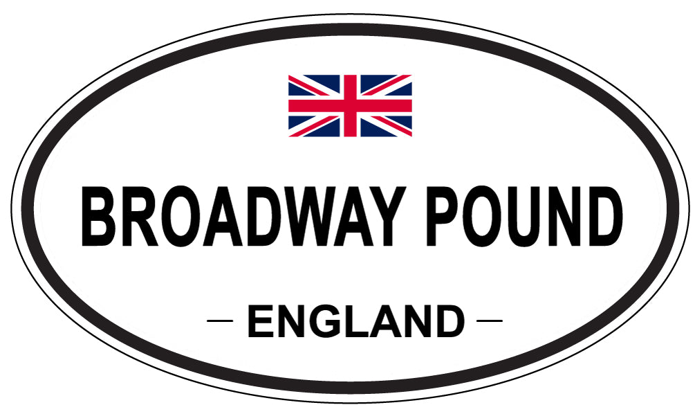 BROADWAY POUND, ENGLAND - Oval Sticker