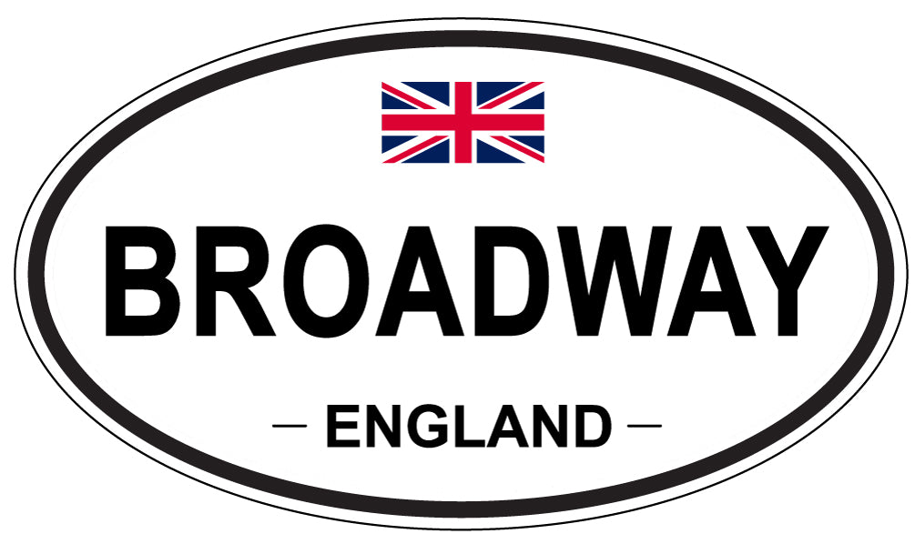 BROADWAY, ENGLAND - Oval Sticker