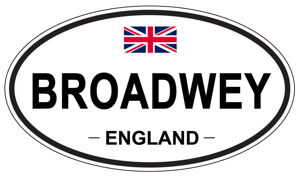 BROADWEY, ENGLAND - Oval Sticker