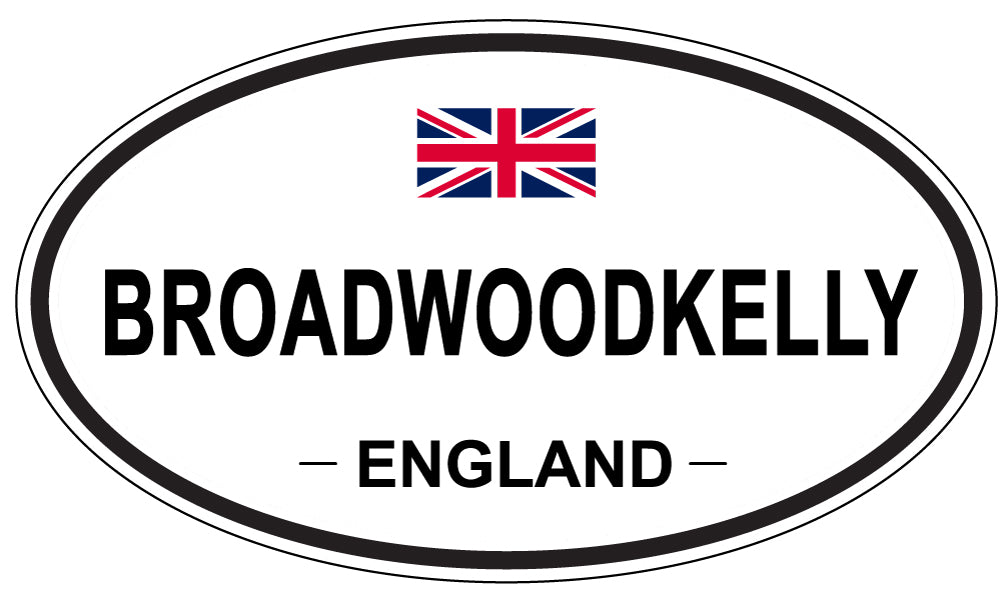 BROADWOODKELLY, ENGLAND - Oval Sticker