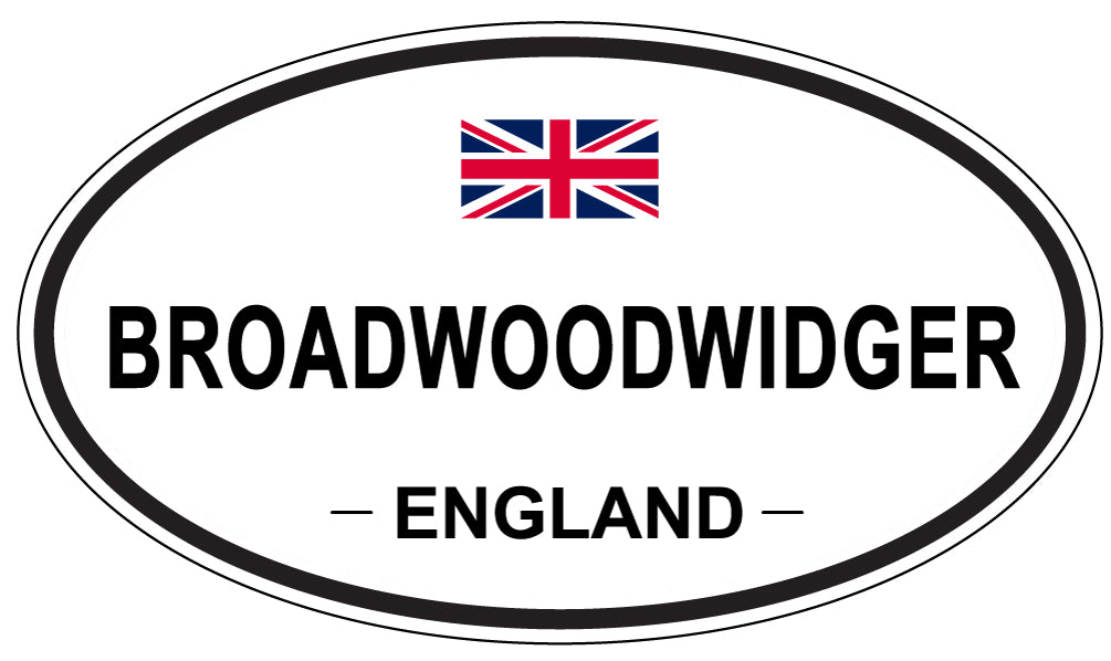 BROADWOODWIDGER, ENGLAND - Oval Sticker
