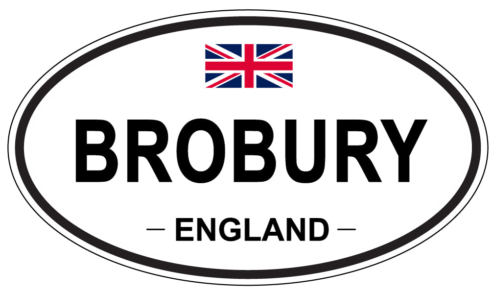 BROBURY, ENGLAND - Oval Sticker