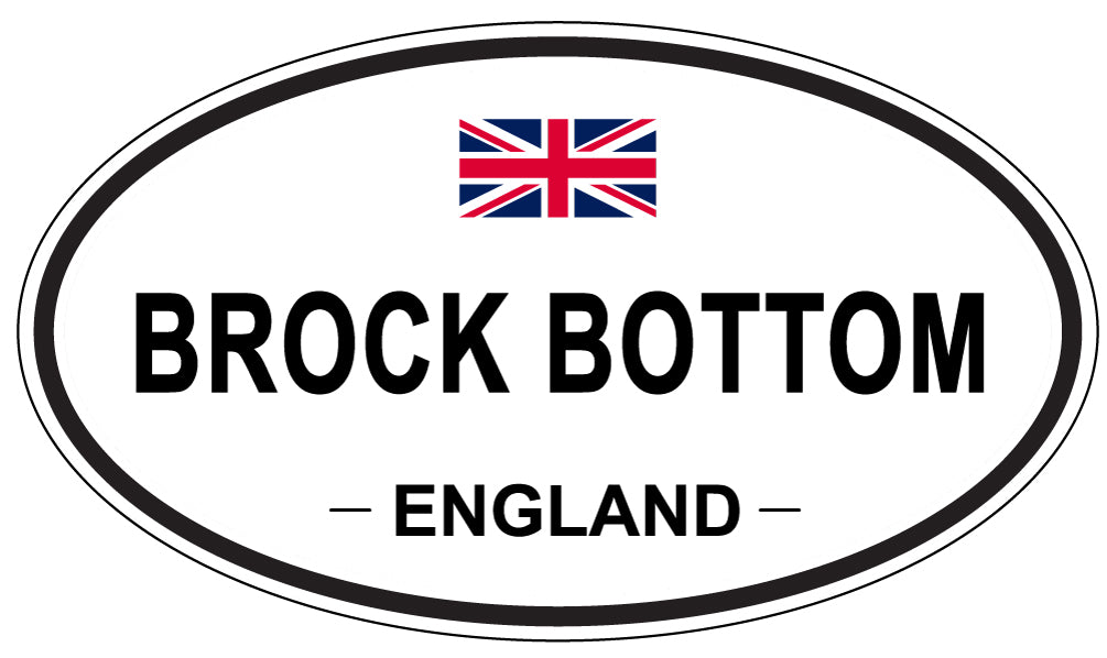 BROCK BOTTOM, ENGLAND - Oval Sticker
