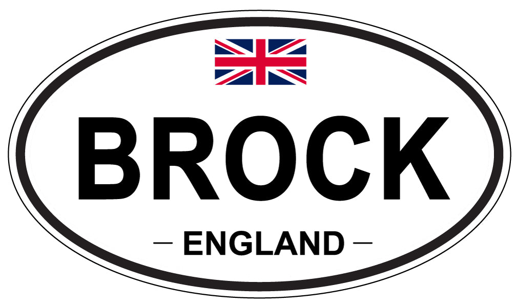 BROCK, ENGLAND - Oval Sticker