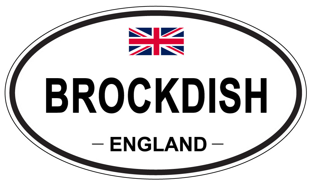 BROCKDISH, ENGLAND - Oval Sticker
