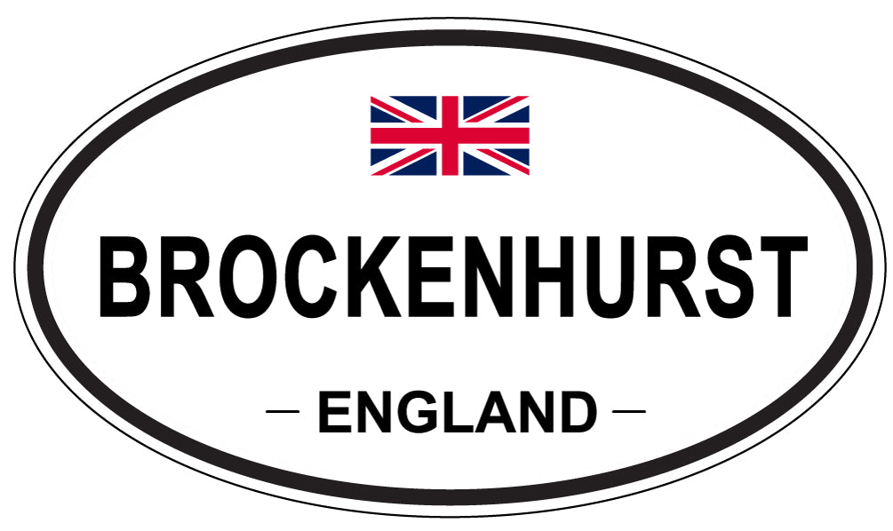 BROCKENHURST, ENGLAND - Oval Sticker