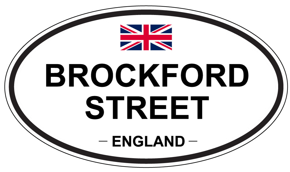 BROCKFORD STREET, ENGLAND - Oval Sticker