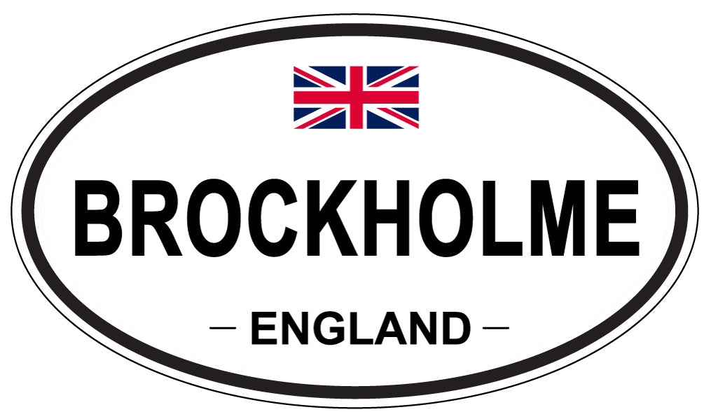 BROCKHOLME, ENGLAND - Oval Sticker