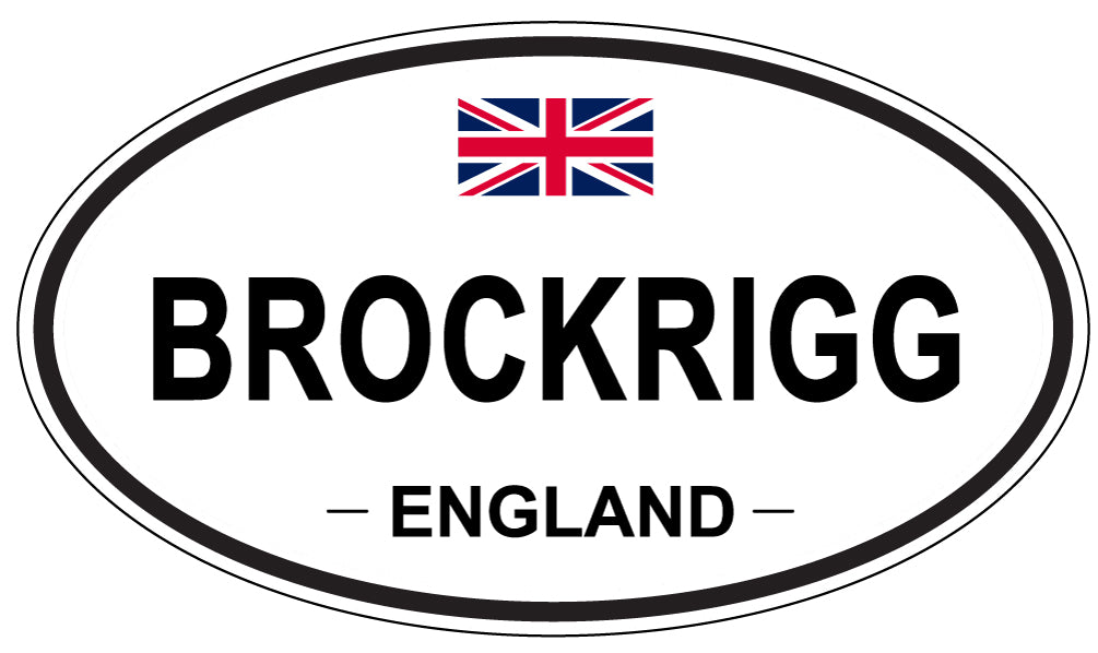BROCKRIGG, ENGLAND - Oval Sticker