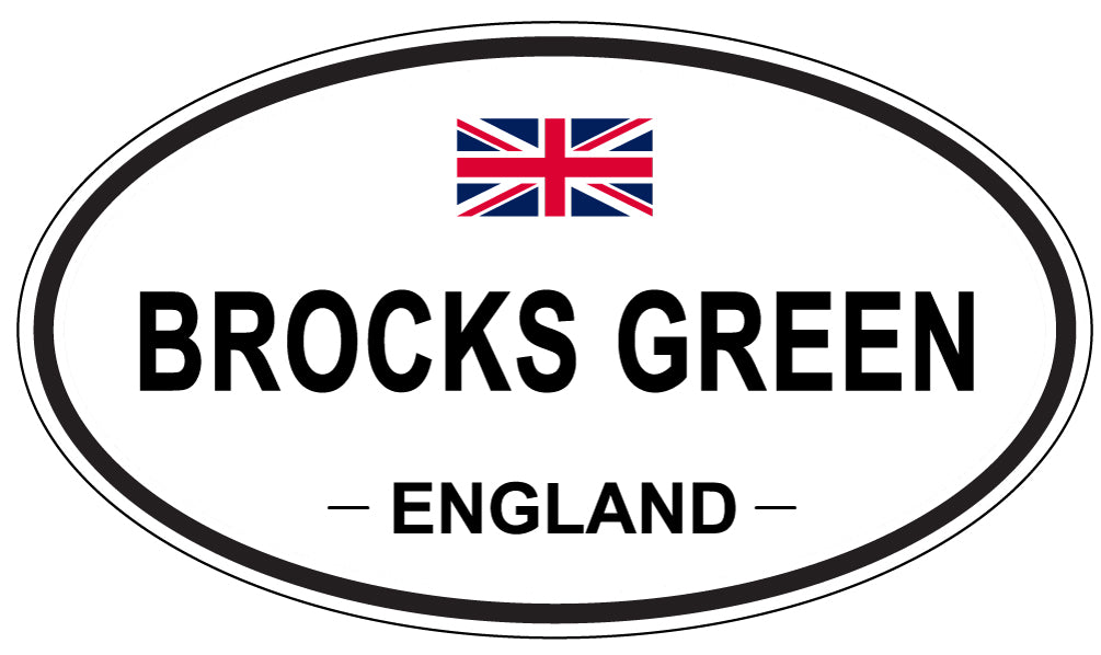 BROCKS GREEN, ENGLAND - Oval Sticker