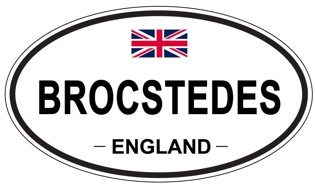 BROCSTEDES, ENGLAND - Oval Sticker
