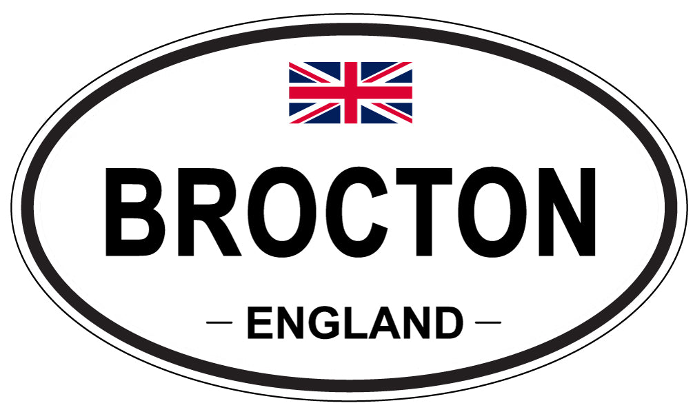 BROCTON, ENGLAND - Oval Sticker