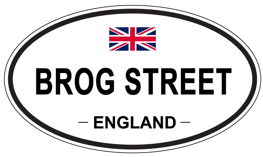 BROG STREET, ENGLAND - Oval Sticker