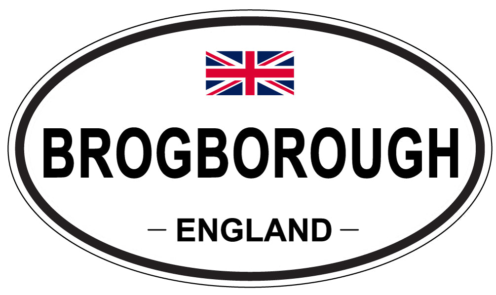 BROGBOROUGH, ENGLAND - Oval Sticker