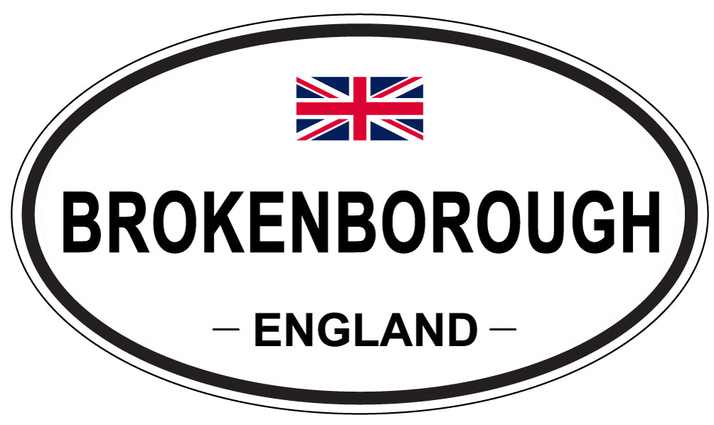 BROKENBOROUGH, ENGLAND - Oval Sticker