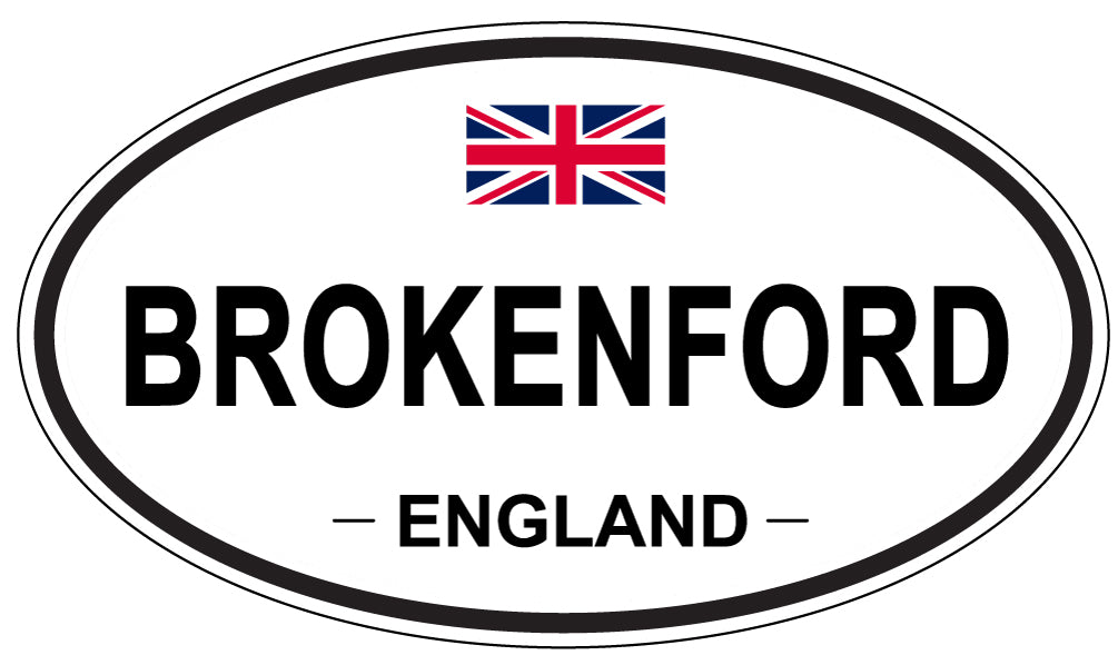 BROKENFORD, ENGLAND - Oval Sticker