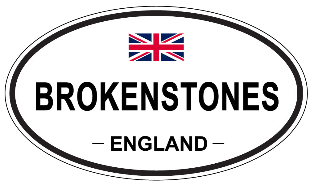 BROKENSTONES, England - Oval Magnet