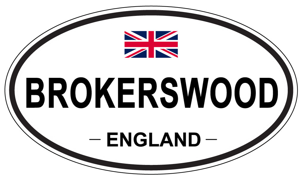 BROKERSWOOD, ENGLAND - Oval Sticker