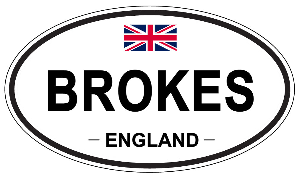 BROKES, ENGLAND - Oval Sticker