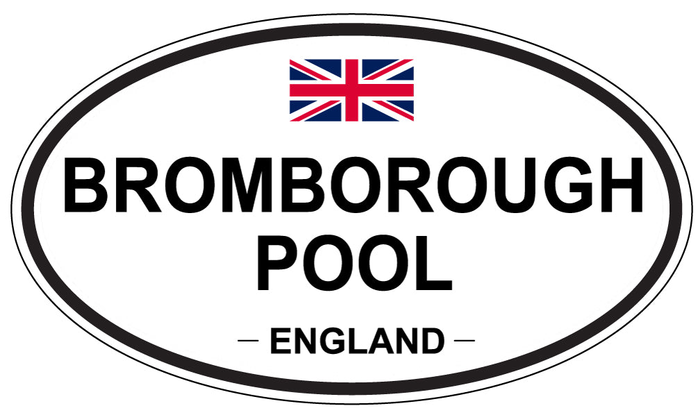 BROMBOROUGH POOL, ENGLAND - Oval Sticker