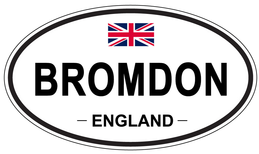 BROMDON, ENGLAND - Oval Sticker