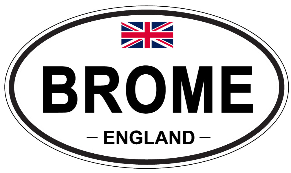 BROME, ENGLAND - Oval Sticker