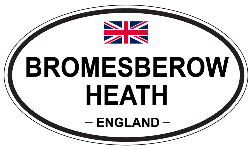 BROMESBERROW HEATH, ENGLAND - Oval Sticker