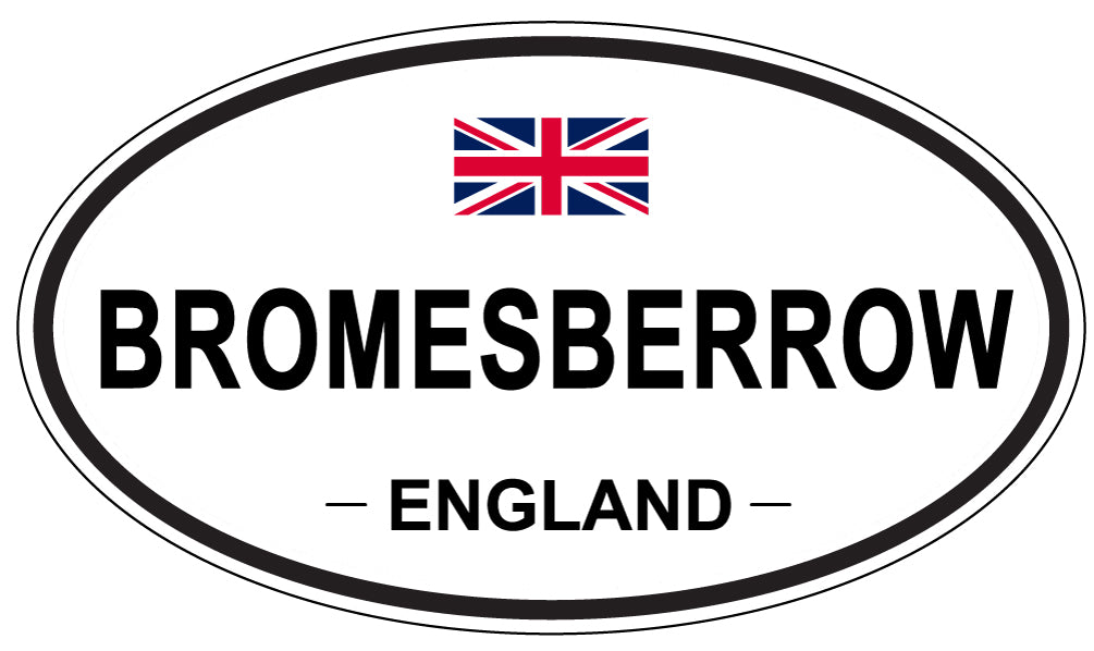BROMESBERROW, ENGLAND - Oval Sticker