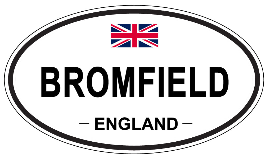BROMFIELD, ENGLAND - Oval Sticker
