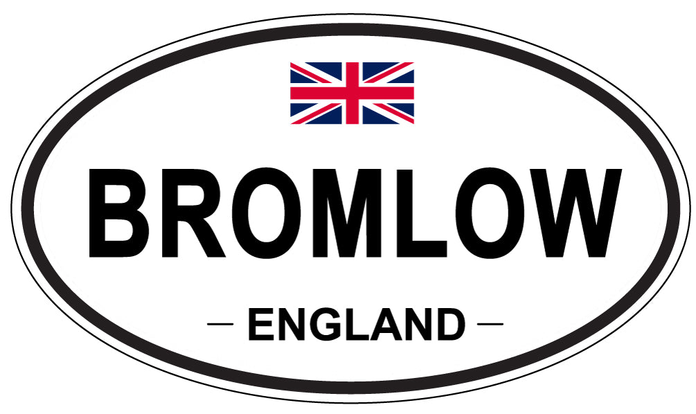 BROMLOW, ENGLAND - Oval Sticker