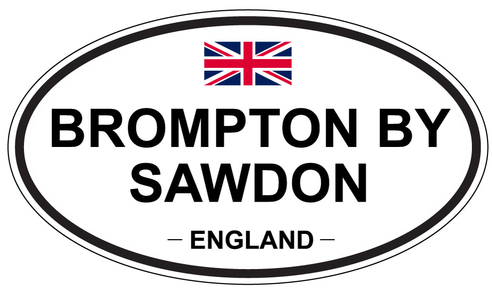 BROMPTON BY SAWDON, ENGLAND - Oval Sticker