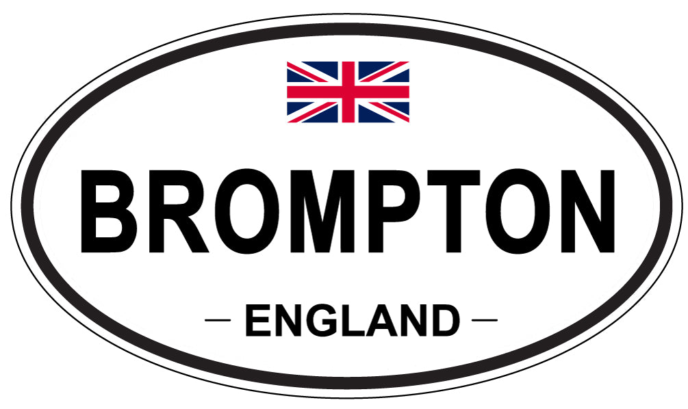 BROMPTON, ENGLAND - Oval Sticker