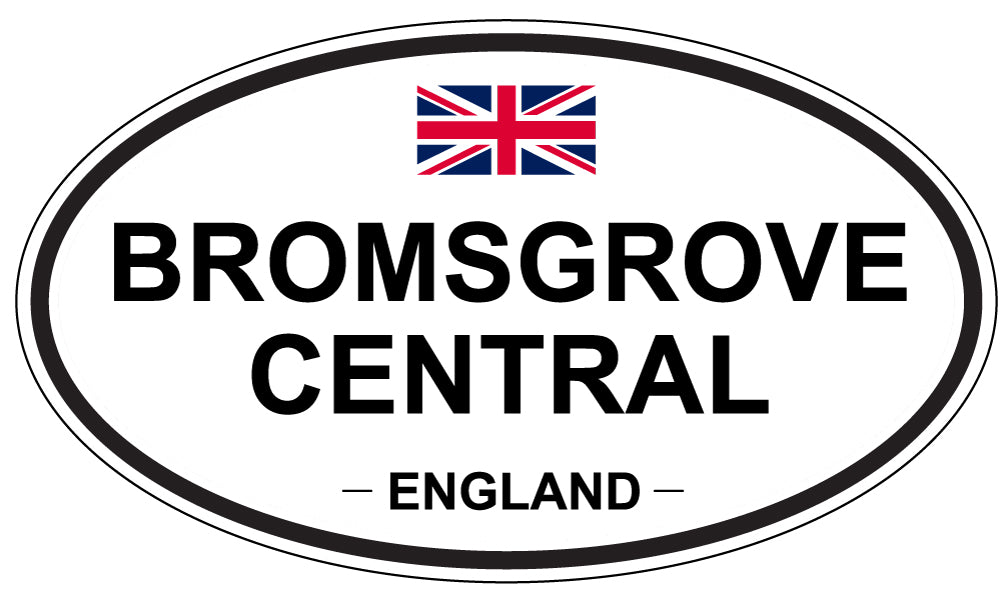 BROMSGROVE CENTRAL, ENGLAND - Oval Sticker
