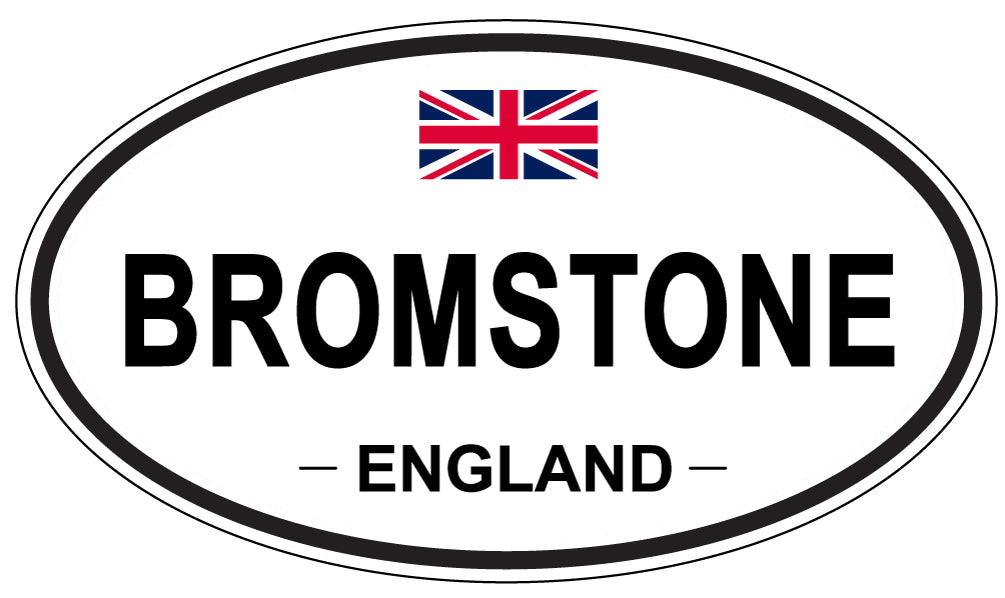 BROMSTONE, ENGLAND - Oval Sticker