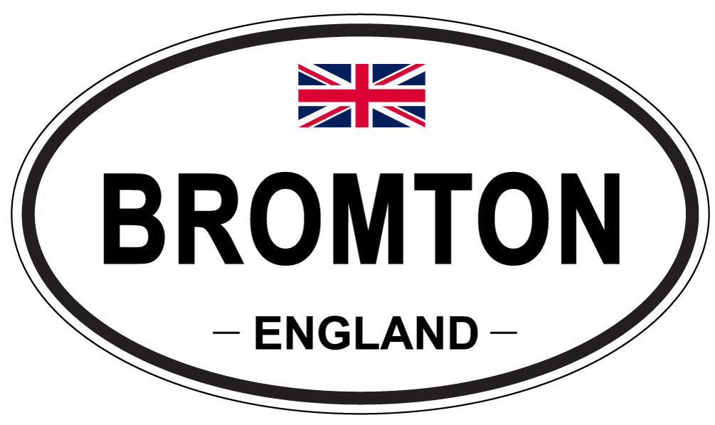 BROMTON, ENGLAND - Oval Sticker