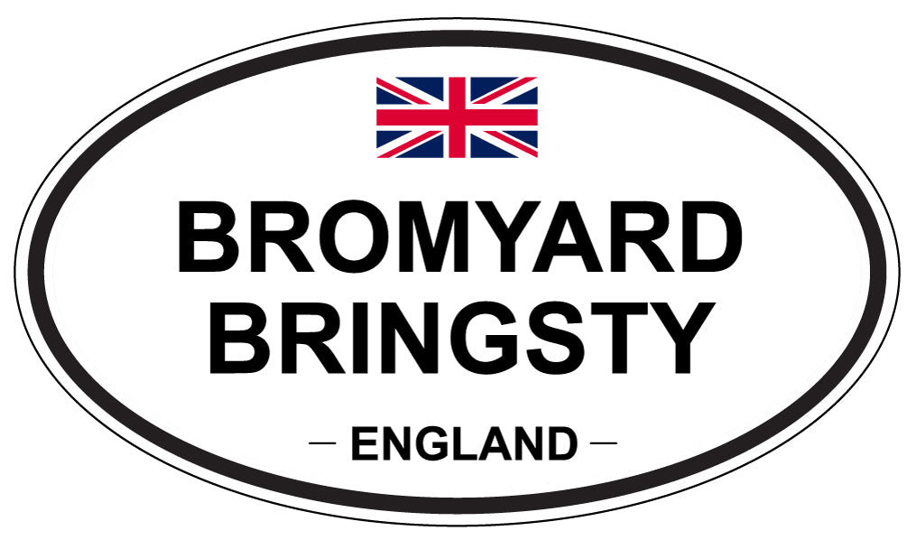 BROMYARD BRINGSTY, ENGLAND - Oval Sticker