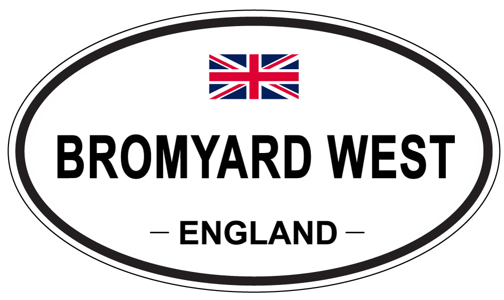 BROMYARD WEST, ENGLAND - Oval Sticker