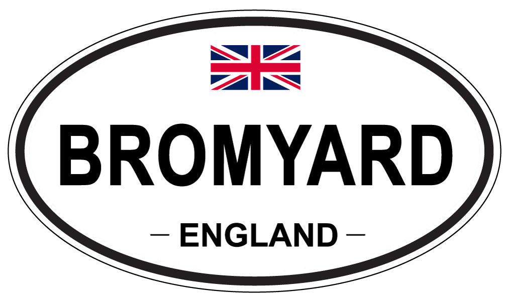 BROMYARD, ENGLAND - Oval Sticker