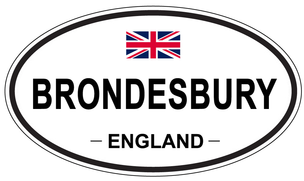BRONDESBURY, ENGLAND - Oval Sticker